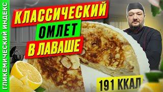 Классический омлет в лаваше  - рецепт вкусного завтрака в мультиварке