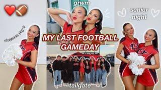 MY LAST FOOTBALL GAMEDAY *grwm, tailgate, senior night, & sleepover* | Vlogmas Day 9