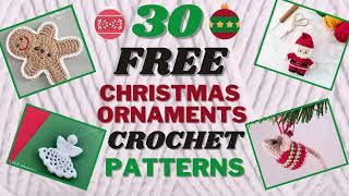 Must Have for your Christmas Tree!! 30 FREE Christmas Ornament CROCHET Patterns Roundup