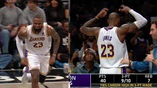 LBJ SHOCKS NETS! ON FIRE FROM 3! CROWNS HIMSELF! AFTER TAKING OVER GAME! ON FIRE!  FULL!