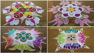 4 Big lotus Kolam/Friday Kolangal/VinayakaChathruthi Fest Kolam/Muggulu/@thenmozhirangolis8602