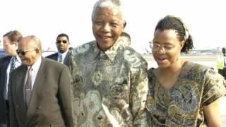 Airtime footage. Nelson Mandela hand in hand with Graca Machel