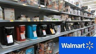 WALMART KITCHEN APPLIANCES BLENDERS COFFEE MAKERS SHOP WITH ME SHOPPING STORE WALK THROUGH 4K