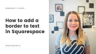 How to create simple text borders in Squarespace // Squarespace CSS tutorial