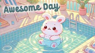 Awesome Day Lofi  1 Hour Cafe Song  Cute Bunny  cute & relaxing music  Make Your Day Better