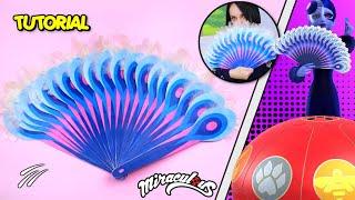 DIY super hero tools Miraculous Ladybug | How to make Mayura's Hand Fan peacock Miraculous