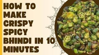 How to make Crispy Spicy bhindi in 10 minutes ▪︎|| Fresh bhindi from field
