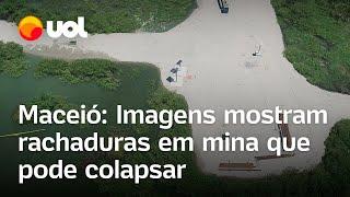 Maceió: Imagens aéreas mostram rachaduras gigantes em mina da Braskem que pode afundar; veja vídeo