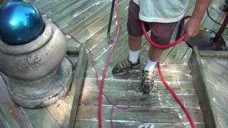 Removing Mold and Mildew from the Deck  Exterior Cleaning Process without Power Washing