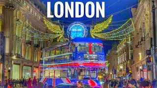 London Christmas Walk Tour 2024 | Central London Christmas Lights & Market [4K HDR]