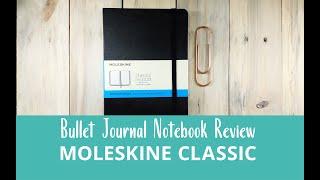 Moleskine Classic Collection Large dotted notebook review + pen test