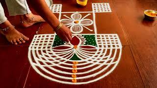 Margazhi madham easy 3*3 padikolam | Simple muggulu designs| easy rangoli designs| New year kolam