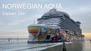 NORWEGIAN AQUA Cruise Ship Arrives in Venice after Sea Trials | Captain Leo