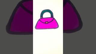 HOW TO DRAW A HANDBAG  #happyart#drawingideas#easy#ytshorts#girl#viral#makeup@A.D.art&craft world