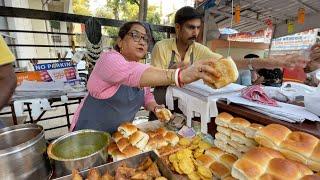 Kalpana Aunty Serves Biggest Vadapav in Mumbai | Indian Street Food