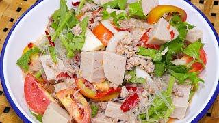 ยำหมูยอใส่วุ้นเส้น ทำกินเองอย่างไรให้อร่อย? ลองดู Spicy Vietnamese Sausage Salad | ทำกินเอง