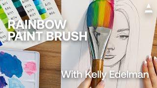 Arteza Fuel Your Creativity | Rainbow Paint Brush With Kelly Edelman