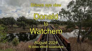 Drivers eye view, Donald to Watchem, Aug 2024