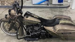 Our Newest 2014 Roadking Gangster Cali lay frame build Harley Davidson