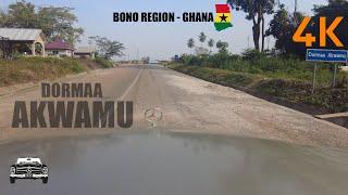 Dormaa Akwamu Drive Tour in the Dormaa East District Bono Region of Ghana 4K