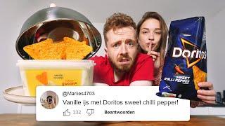 Gekke EETCOMBINATIES van KIJKERS proberen #3! 