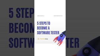 5 Steps to become a software testers!!  #softwaretesting