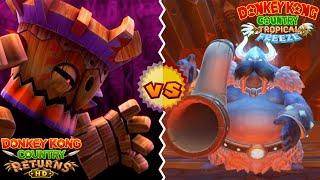 Donkey Kong Country Returns HD Final Boss Vs Tropical Freeze Final Boss (No Damage)