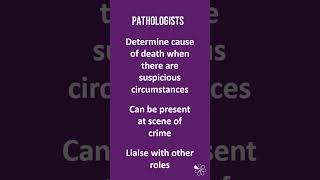 The Role of Pathologists | 60 Second Criminology (WJEC Level 3: Unit 3)