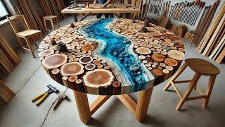 Wood & Epoxy Masterpiece: Turn Raw Wood Into a Unique Hexagonal Table! The Secret Behind