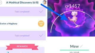 Finally done with “A Mythical Discovery”special research task and got Mew