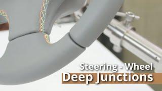 How to Make Deep/Hidden Steering-Wheel Junctions - Car upholstery