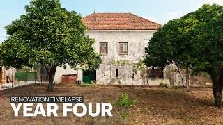 Couple Renovates Old Stone House in Portugal - Year Four Timelapse