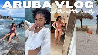 ARUBA VLOG: 1ST SOLO TRIP OUT THE COUNTRY  | flamingo island, luxury stay, safari tour, +etc