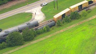 More Sky 4 video over Belton, South Carolina, train derailment