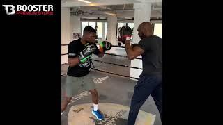 Chris Baya "Badnews" Doing very fast and sharp pad work