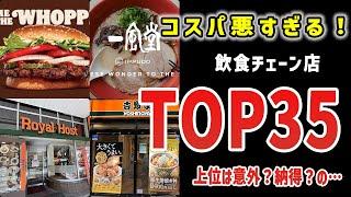 コスパ最悪！？飲食チェーン、１位はやっぱり…【ゆっくり解説】