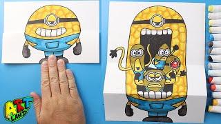 How to Draw Mega Minions Surprise Fold