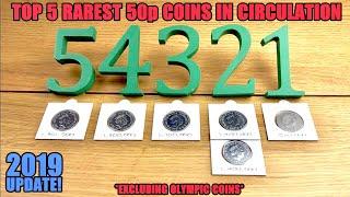 2019's TOP 5 RAREST UK 50p COINS IN CIRCULATION (EXCLUDING OLYMPIC) || RARE COINS!