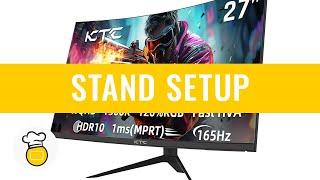 KTC 27 inch Curved Gaming Monitor Stand Setup