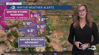 A few rounds of snow for the mountains, cooler for the new year in CO