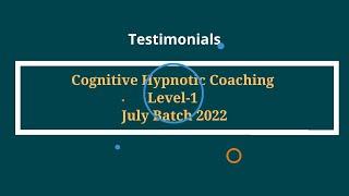 Cognitive Hypnotic Coaching Level 1 - Become a Cognitive Psychologist