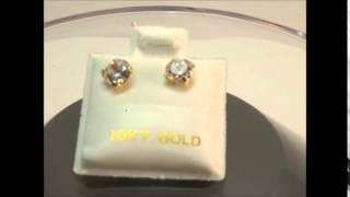 10K Yellow Gold Stud Earrings - Ice Jewelry Co.