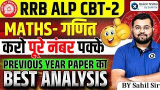 RRB ALP CBT 2| Maths Previous Year Paper Analysis | RRB ALP 2024 Maths PYQ Analysis| by Sahil sir