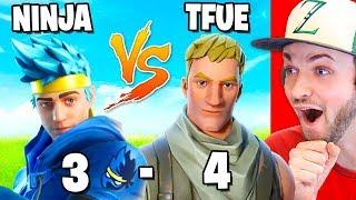 Reacting to NINJA vs TFUE! (ALL Fortnite 1vs1 BATTLES)