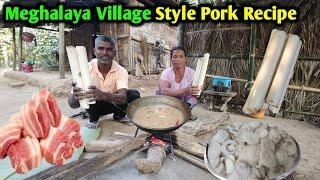 Pork and Cooked with Banana Tree | Meghalaya Village Style Pork Curry | Pork Curry Recipe