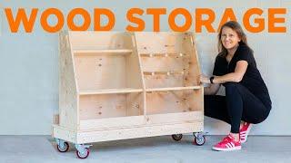 Mobile Plywood & Lumber Storage Cart | Only 1 Sheet Of Plywood!