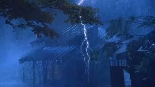 Rain Sounds for Sleeping - 99% Fall Asleep Instantly with Rain and Thunder Sounds at Night