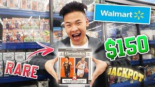 BUYING $150+ WALMART SPORTS CARDS RARE PACKS & MEGA BOXES! (I HIT THE JACKPOT)