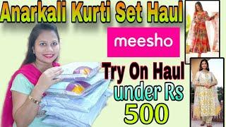  Meesho Best *Trendy* Anarkali Sets Haul || Try-on-haul || OMG  Itna sasta dress 