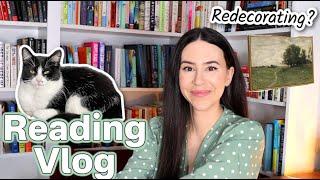 Cozy Reading Vlog || Summer reads & redecorating plans!